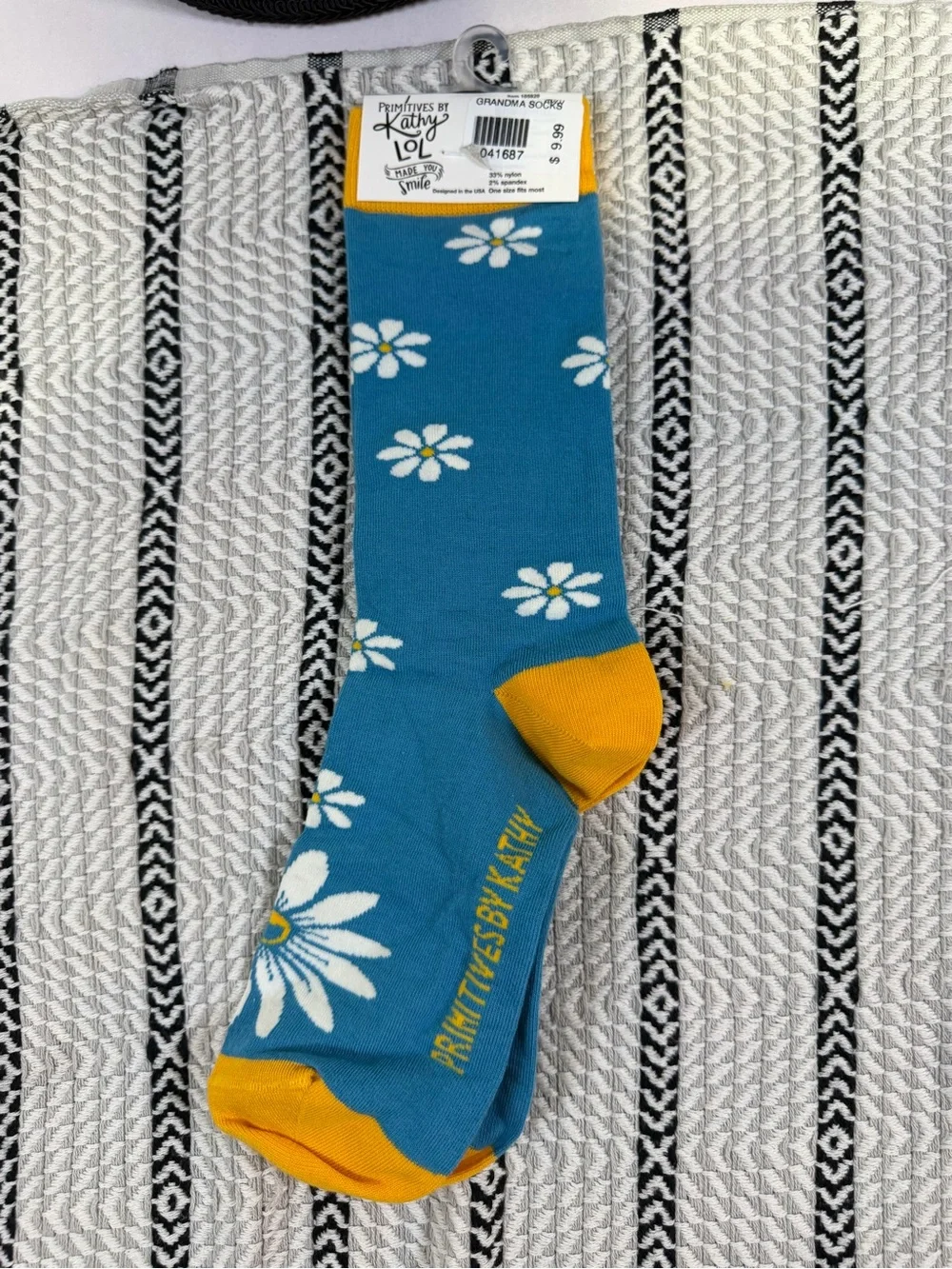 Awesome Grandma Blue & Yellow Novelty Socks